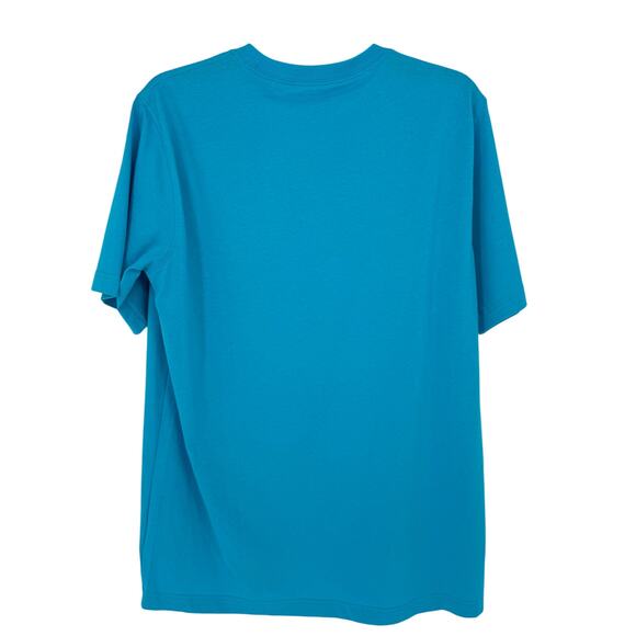 Land's End Short Sleeve Super T-Shirt Men's M Blue Turquoise Basic Pocket - Picture 2 of 5